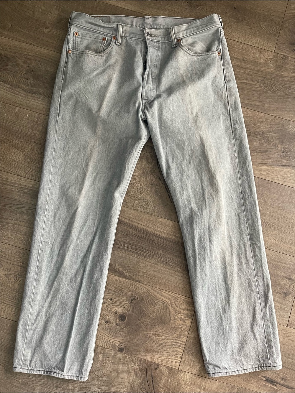 Levi's Men's Light Gray 501 Jeans